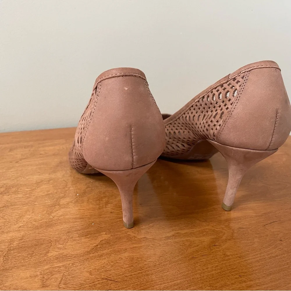 SCHUTZ Tan Brown Neutral Perforated Heels - Picture 8 of 9